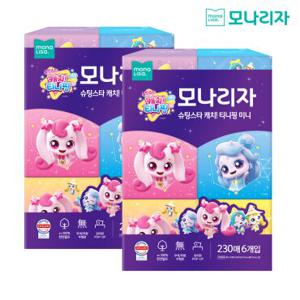 모나리자 캐치 티니핑 미니 미용티슈 230매 6개입 2팩 (총12개)