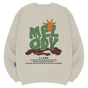 엘라모 기모M 멜로디 맨투맨 남녀공용 빅사이즈 S~4XL