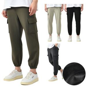 [핫코드] 남자 겨울 기모 카고 조거 팬츠 본딩 스판 밴딩 바지 빅사이즈 4컬러 7765