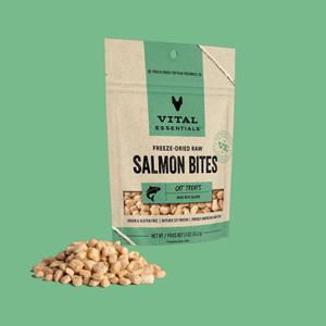 바이탈에센셜 캣 고양이 간식 동결건조 큐브 고단백 연어바이트 트릿 31.2g 땡스스탬프
