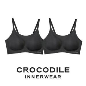 [크로커다일] 감탄브라 소프트핏 쉘론 스트랩 패드일체형 브라2종 블랙 CDWBR5M12_2