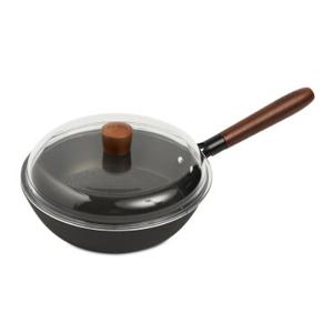 베카 시즈닝 무쇠  24cm  궁중팬 세트 (궁중팬+유리뚜껑)