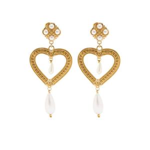 모스키노 하트 셰이프 클립온 이어링 A91728497