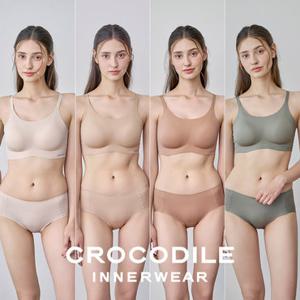 [6천원 비밀쿠폰][크로커다일] 감탄브라 소프트 나일론모달 패드일체형 스트랩 브라+팬티 8종세트 CDW5O17181920_T