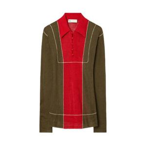 토리버치 컬러 블록 울 폴로 셔츠 177112