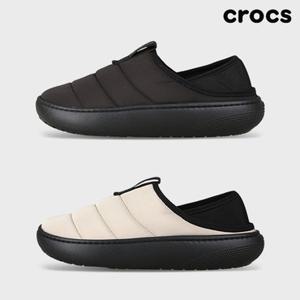 크록스 클래식 퍼프 모크 겨울 방한 패딩 슬리퍼 210706 2종 택일