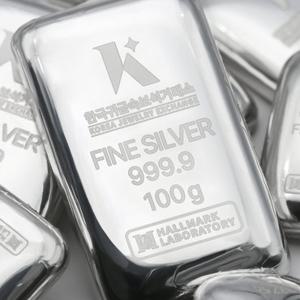 [한국귀금속보석거래소] 100g 진공 실버바 999.9 포나인 은투자 은바 은테크 은시세