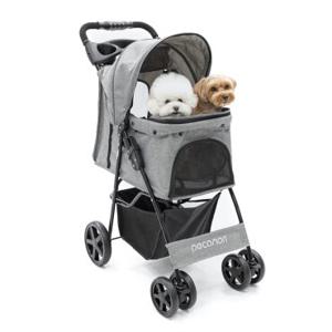 [피카노리] 스탠다드 애견 유모차 강아지 고양이 이동장 그레이 PECA1003