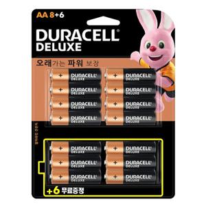 듀라셀 알카라인 건전지 디럭스 AA AAA 8+6입 (14알)