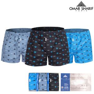 [오마샤리프] 국내산 남성 코튼 트렁크 40수 순면 사각팬티3매