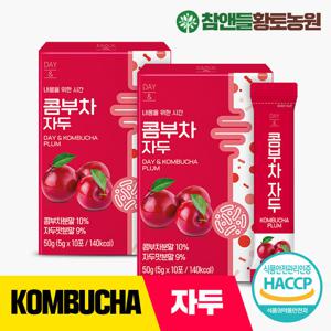 참앤들황토농원 데이앤 콤부차 자두 10개입 2박스