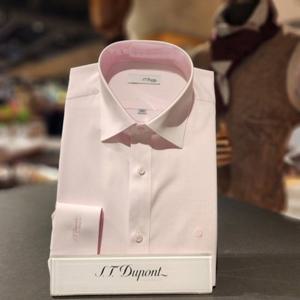 듀퐁셔츠 SE4SM21LS321SPK 컴퍼터블 착용감이 편안한 스트레치 스트라이프 핑크 슬림 핏 셔츠