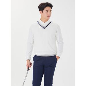 [볼빅어패럴] 남성 골프 케이블 V넥 베스트 VMKVN801_OW