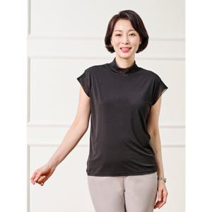 [마담엘레강스] 매쉬 포인트 블라우스 K241BL21_블랙