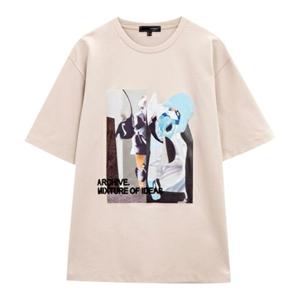 [HCONNECT] 포토 EMB 아트워크 숏 슬리브 티셔츠(3022103141569_103