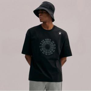 [스파이더] 공용 라운드 엠브로이더리 반팔 티셔츠 SPIMCNRS306UBLK