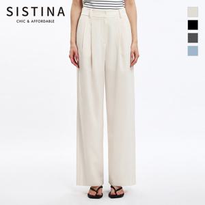 [SISTINA] 인기 투턱 롱 와이드 팬츠_AWWSLO21130