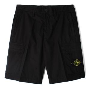 24SS 스톤 와펜 레귤러핏 카고 반바지 블랙 8015L0803 A0029