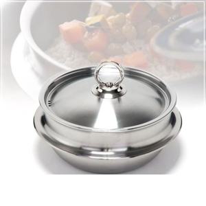 국산 키친아트 인덕션겸용 통5중스텐 낮은 가마솥18cm