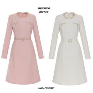 [미니멈]MD 울코튼 메탈 라이크라 메탈 장식 원피스 MD MWDAWO92