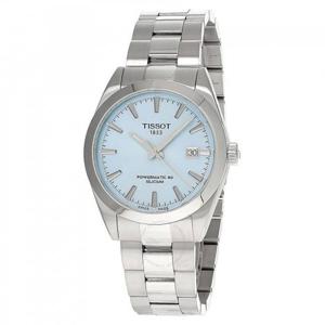 티쏘 젠틀맨 파워매틱 80 오토매틱 아이스 블루 다이알 워치 T127.407.11.351.00