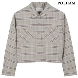 [폴햄]여성 크롭 체크 셔츠 PHE4WC2012