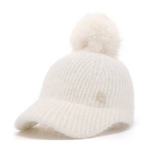 내셔널지오그래픽 N243AHA590 니트 방울캡 IVORY