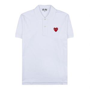[꼼데가르송] 남성 하트 와펜 폴로 티셔츠 AZ P1T006 051 WHITE