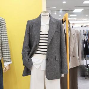 르피타 DP01 투버튼 싱글 헤링본 자켓 L244UJKA56