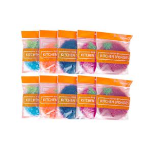 더웰 반짝이 아크릴수세미(오렌지)-10개 수세미 주방수세미 반짝