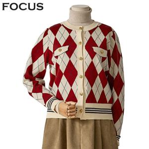 [포커스]아가일 니트 가디건_FW4J3KC3087