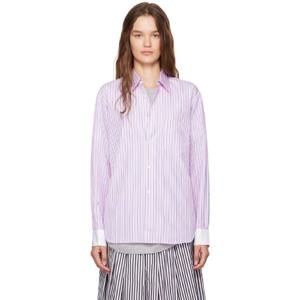 25 FW 꼼데가르송 여성 멀티컬러 스트라이프 셔츠 242270F109005