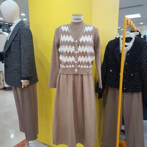 르피타 DP01 조끼 셋트  니트원피스 L244UOKC05