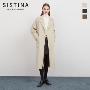 [SISTINA] 벨티드 울 핸드메이드 롱 코트_AWHCTO41150