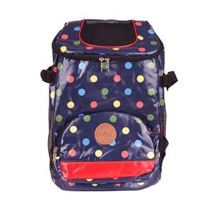 강아지 멀티 도트 블루 백팩 (M) 이동 가방