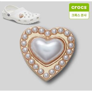 [크록스 본사] 골드 진주 하트 지비츠 10013392