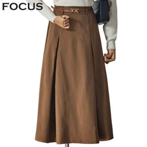 [포커스]도톰 핀턱 A라인 스커트_FW4K3SK3199