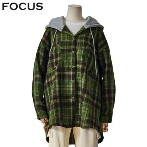 [포커스]후드넥 도톰 박시 셔츠_FW4K3BL3209