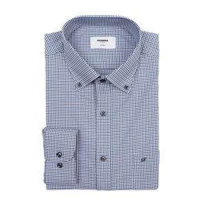 [레노마(셔츠)]카라 버튼다운 스트레치 체크 긴소맨 일반핏 RNFSG0032BU