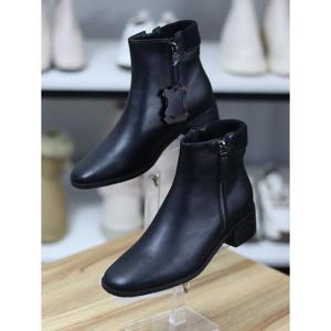 바이로쏘 세이브존06 소가죽 사이드 집업 청키힐 4.5cm 앵클부츠 (BY)24F12289CG3