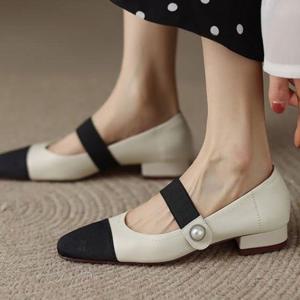 포인트 진주 플랫슈즈 샌들