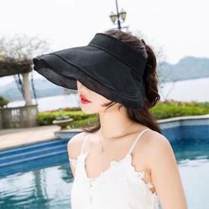 여자 여름철 햇빛 차단 돌돌 패션 데일리 린넨모자