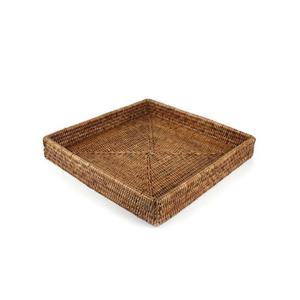 라탄 정사각 트레이 대형