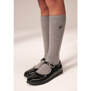 [빈HU] (BZ14AS02GY) 그레이 골지 니삭스