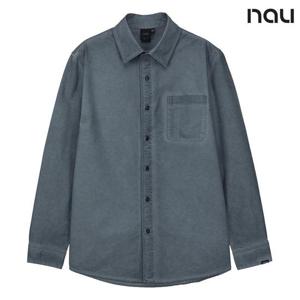 나우  (1NUYSS3002_GB) M 다잉옥스포드셔츠R GRAYISH BLUE