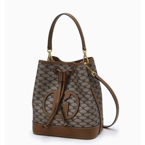 [헤지스] H 레더 패치 시그니처 패턴 카키버킷백 M[HIBA5E113K]