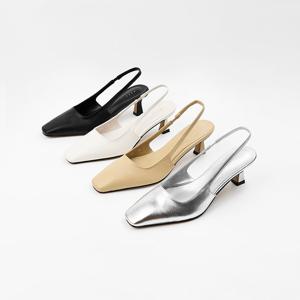 [신난다슈] 여성 슬링백힐 5cm 4종 슬링백 구두 펌프스힐 미들힐 발편한 스퀘어토 NF251304