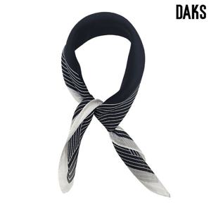 [닥스(스카프)]베이직 끝단 라인포인트 쉬폰 미니사각 실크스카프SKI010I