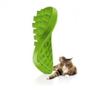 고양이 실리콘 브러쉬 빗 털갈이 엉킨털 긴털용 그린