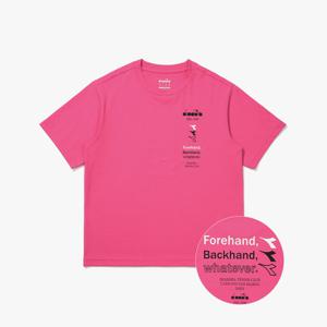 [디아도라] AIRTEX 레터링 반팔 티셔츠 PINK